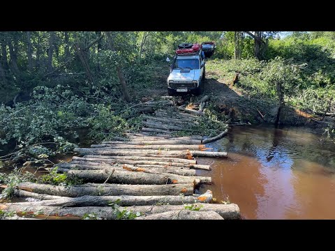 Поездка в д.Вятка часть 2. построили мост через реку.