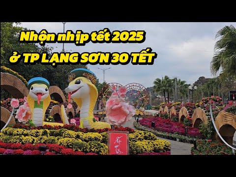 NHỘN NHỊP SẮP TẾT 2025 NGÀY 30 TẾT Ở TP LẠNG SƠN CHỢ GÀ CHỢ LỢN ĐƯỜNG HOA XUÂN 2025 TLS