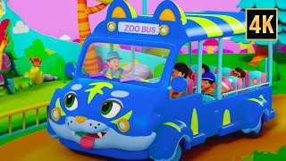 Wheels on the Bus Going to the Zoo, Vehicle Songs and Nursery Rhymes for Kids