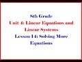 Solving Systems of Equations
