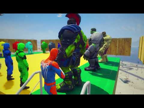 GTA 5 Epic Ragdolls RED SPIDERMAN VS RED MINION VS GREEN MINIONEuphoria Physics & Funny Fails 8