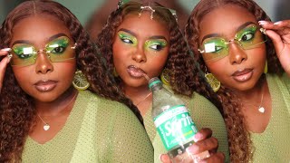 Makeup Tutorial | 💛💚Sprite Inspired 💚💛| Ariel Black