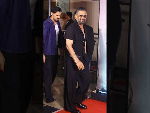 Sunil Shetty with wife mana arrive to support ahan at premiere of #border2 #shorts #sunilshetty