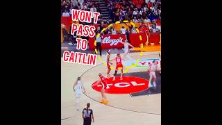 TEAM USA WON’T PASS TO CAITLIN CLARK… AS SHE FEEDS EVERYONE! #caitlinclark #wnba #shorts