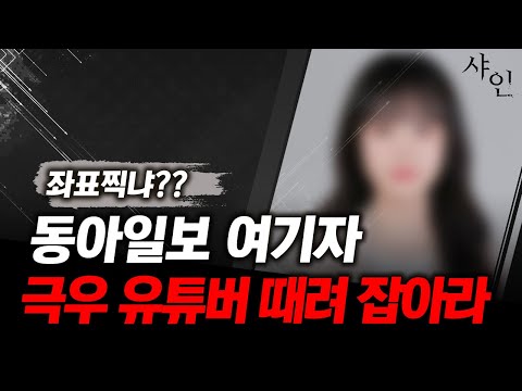 [단독] 극우유튜버 수익? 동아일보 앳된 여기자의 만행