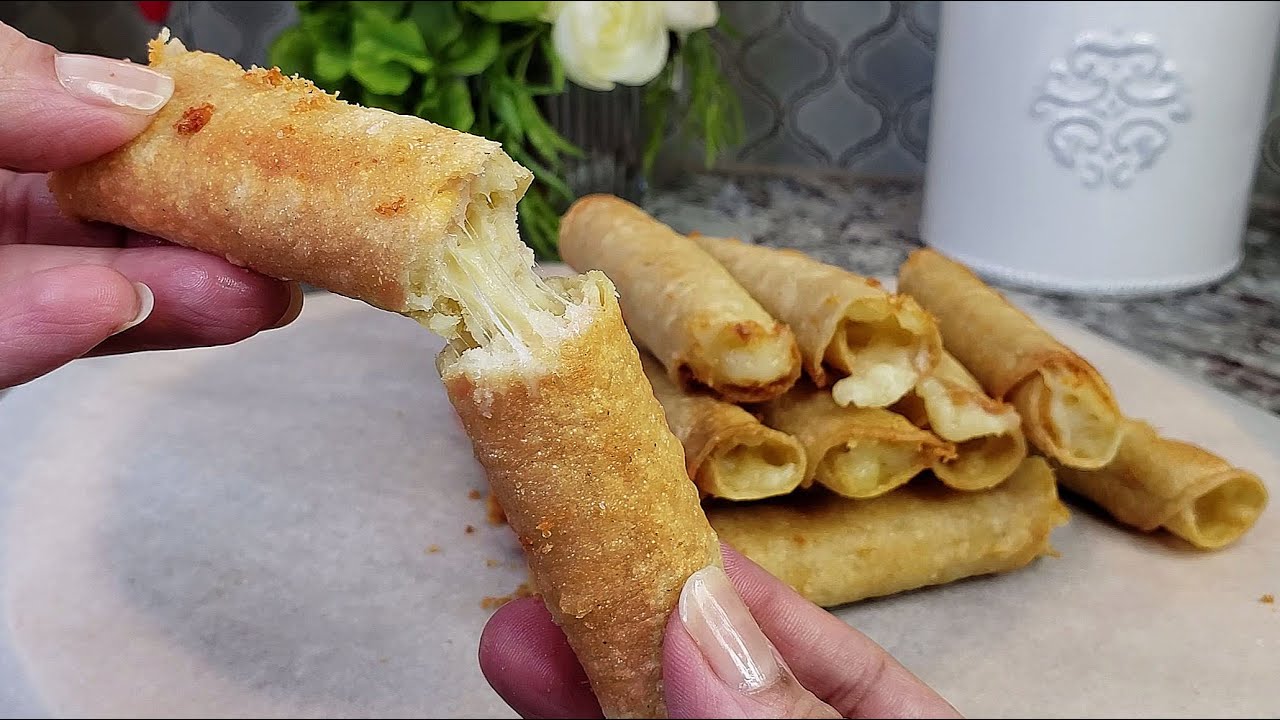 Potato and Cheese. Flautas potato rolled tacos
