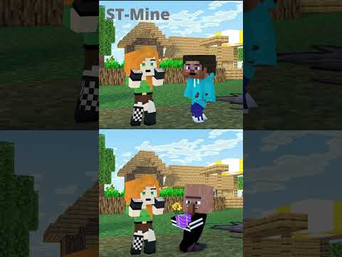 Date with Alex. Baby Steve VS Bad Villager. #shorts