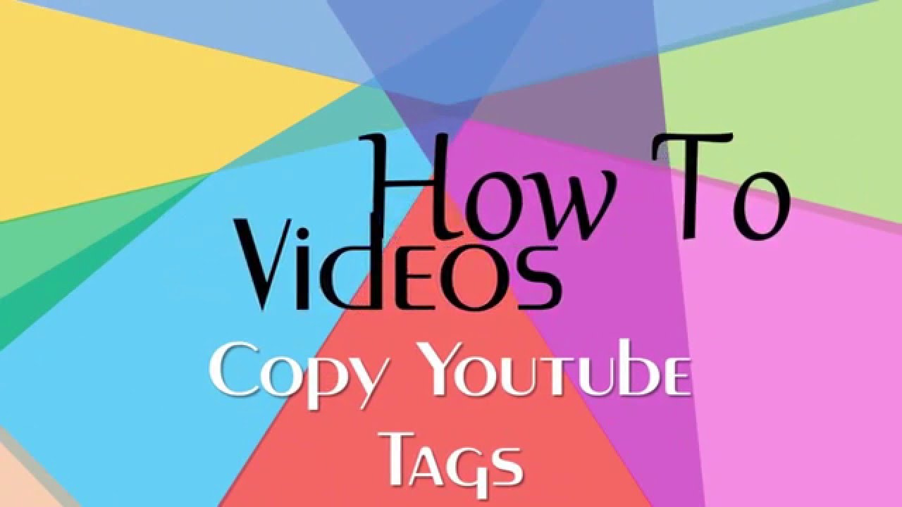 How To Copy and Paste Youtube Tags Between Videos - The Teacher