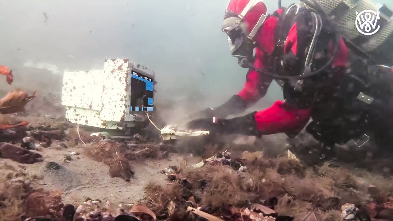 Found computer and boat motor underwater while scuba diving in the river - Christian Wedoy