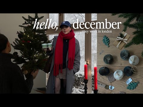 Hello December 🌲 | Festive days, decor & furniture shopping, decorating my new home for christmas