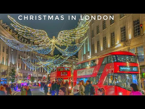 Luxury London Christmas Walk Tour 2024 | Central London Christmas Lights & Market [4K HDR]