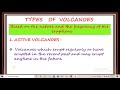 Active Volcanoes and Their Characteristics