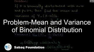 Problem-Mean and Variance of Binomial Distribution
