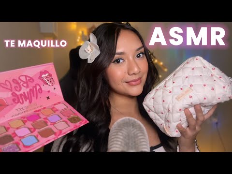 TE MAQUILLO PARA TU FIESTA 🎉- ASMR EN ESPAÑOL (suave y lento)