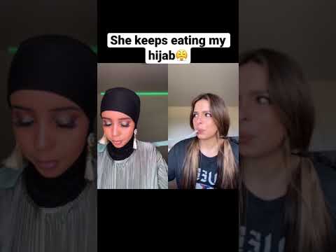 She keeps eating my hijab😤 #shorts