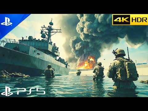 (PS5) Call of Duty: Advanced Warfare - BATTLE AT SHIP - Realistic Graphics PS5 GAMEPLAY 4K60FPS