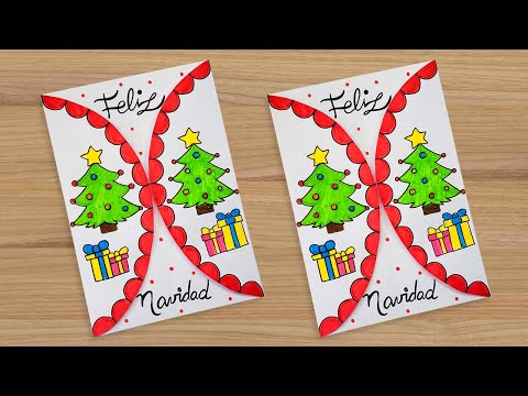 💚🎄🎅 Linda tarjeta hecha a mano para NAVIDAD 🎅💚 Christmas Day Card