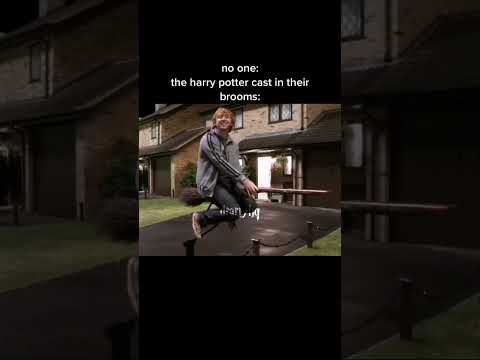 Harry Potter Cast on their Brooms #harrypotter #film #movie