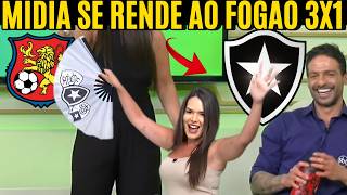 BOTAFOGO SE SUPERA  NA SUL-AMERICANA VENCE O TIME DO CARACAS DE 3X1 E MIDIA SE RENDE AO FOGÃO