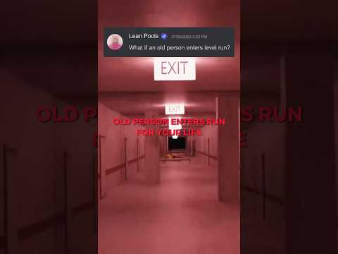 What if an OLD person enters level RUN FOR YOUR LIFE!?🔴☁️🔑 #shorts #backrooms #creepypasta
