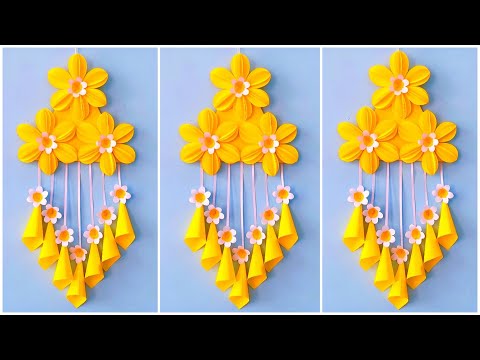 3 Easy and Quick Paper Wall Hanging Ideas / A4 sheet Wall decor / Cardboard  Reuse /Room Decor DIY 