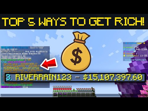 TOP 5 WAYS TO GET RICH IN SURVIVAL SMP!! (BEDROCK/JAVA) | RiverNetwork Minecraft SMP #5