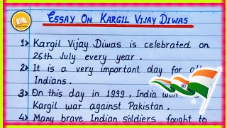Essay on Kargil Vijay Diwas/ 10 Line Essay on Kargil Vijay Diwas/ Kargil Vijay Diwas 2025 🇮🇳