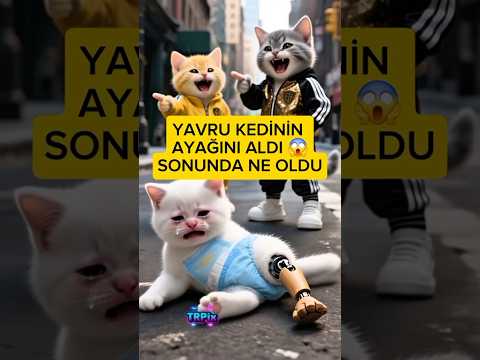 Yavru kedinin ayağını aldı 😱 altından ayak yaptı ❤️#shorts #cat