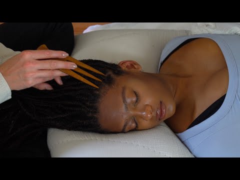 ASMR Scalp Tingles, Braids/Hair Play, Ear Attention & Relaxation with Samara (Whisper)