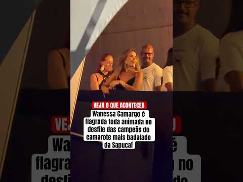 Wanessa Camargo é flagrada toda animada no desfile das campeãs do camarote mais badalado da Sapucaí