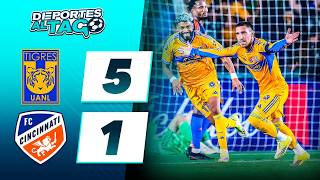 🔥 Con un GOL AGÓNICO, TIGRES le GANÓ 5-1 al CINCINNATI y se clasificó a CUARTOS DE FINAL