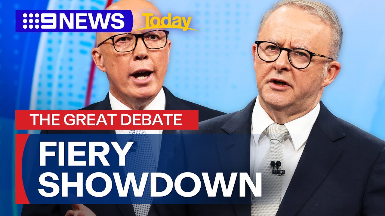 Albanese and Dutton head-to-head as election nears | 9 News Australia