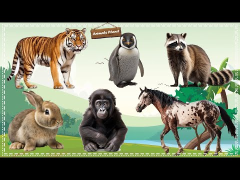 A Fun and Adorable Animal Video: Tiger, Penguin, Raccoon, Rabbit, Chimpanzee, Horse