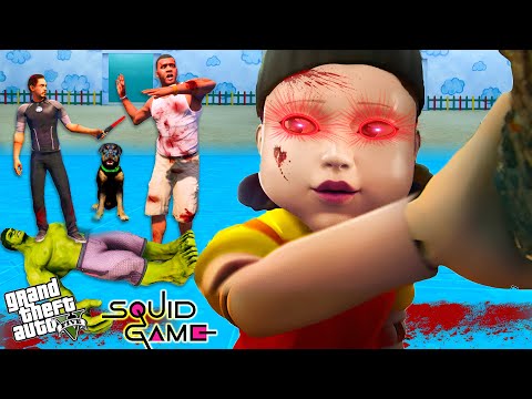 Franklin & Shinchan Join Squid Game Challenge In GTA 5!