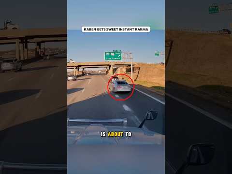She Cut in front of a Semi Truck #dashcam #truck #highway