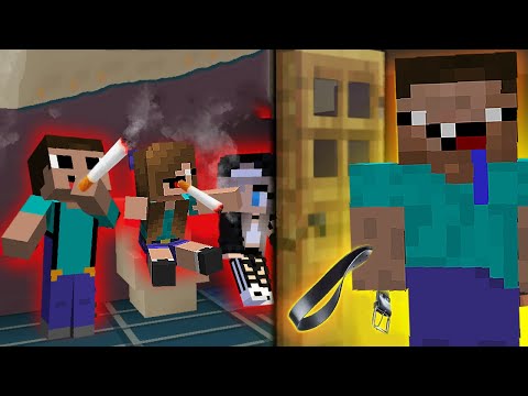 PILLE A MIS HIJOS NOOB FUMANDO EN EL BAรO - MINECRAFT TROLL