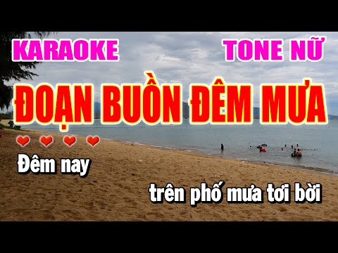 Đoạn Buồn Đêm Mưa Karaoke Nhạc Sống Trữ Tình Tone Nữ
