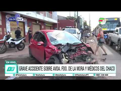 Grave accidente de tránsito sobre la avenida Fernando de la Mora