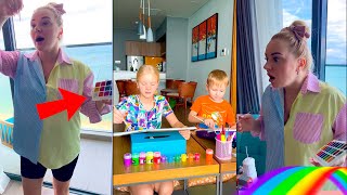 Mom accidentally pranked the children 😁. The children painted a picture 😂