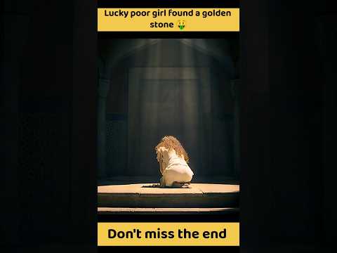 Lucky poor girl found a golden stone 🤑