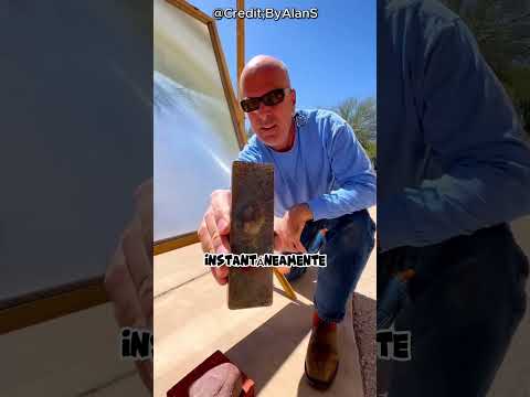 Este hombre creó un rayo solar capaz de derretir piedra 😳☀️#shortvideo #viralvideo
