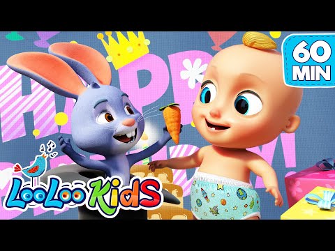 🎂 Happy Birthday & Celebration Songs | 1 Hour of Party Music for Kids | LooLoo Kids