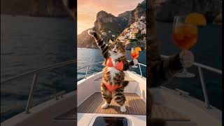 Aperol Spritz on the yacht at the Amalfi Coast - by the dancing cat