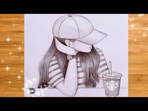 How to draw beautiful girl with cap drawning||beautiful girl pencil sketch tutorial step by step