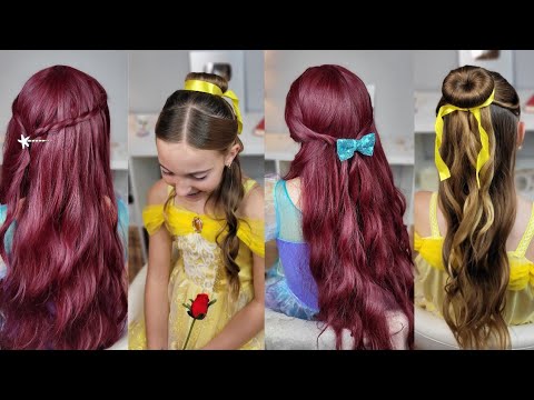 3 Peinados de princesas Disney💖🐚🌹🌊 / 3 Disney princess hair tutorials/ Peinados carnaval