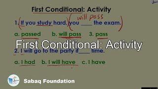 First Conditional: Activity