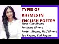 Types of Rhyme in Poetry