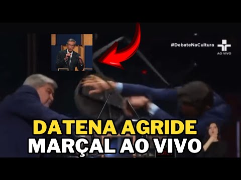 🚨URGENTE!!  DATENA AGRIDE PABLO MARÇAL AO VIVO, DA UMA CADEIRADA NELE