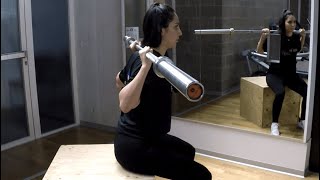 Box Squat mit Langhantel