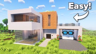 Minecraft: How to Build a Modern House with Garage | Tutorial🏠